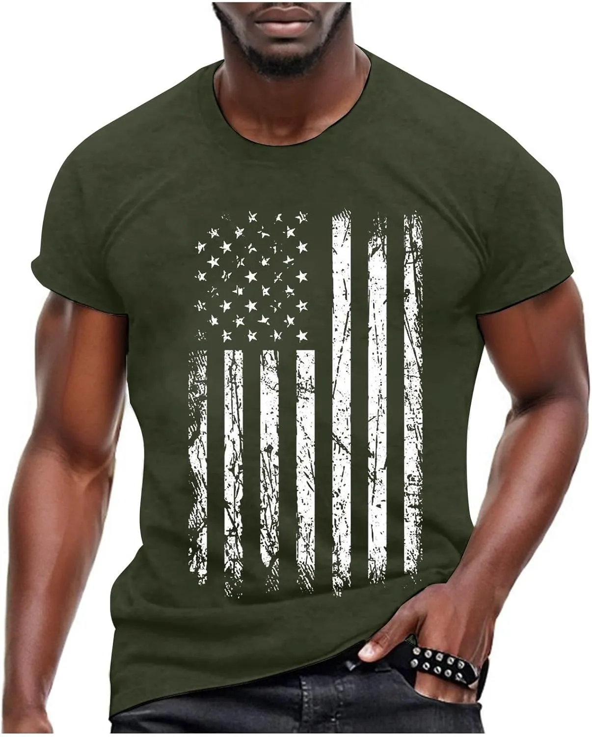 T Shirt Full-Cut Cotton Pocket Tee for Men Crewneck T-Shirt Shirts Pullover 4XL Black Mens Men's Heavy Taped