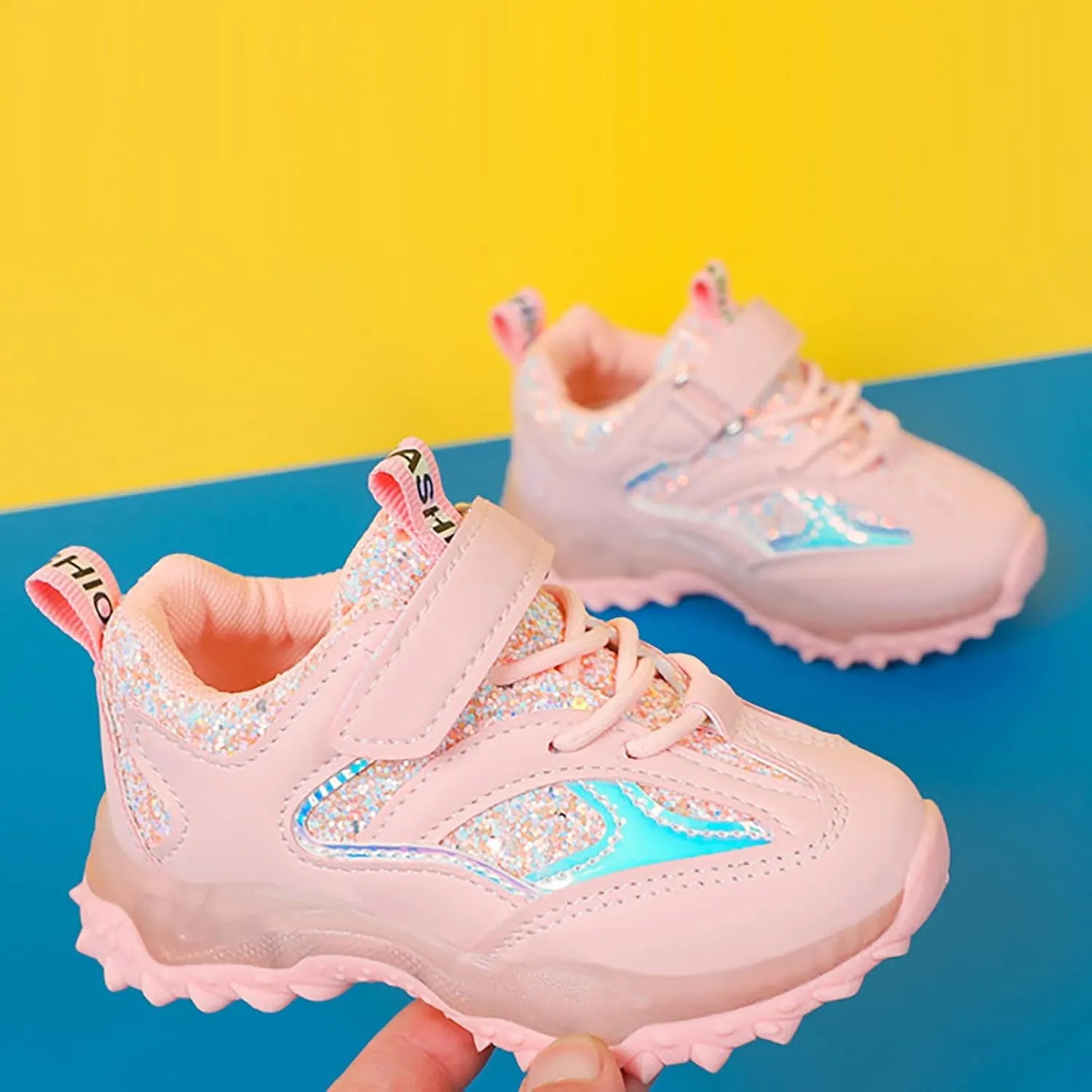 Toddler Baby Boys Girls Sneakers LED Light Up Shoes Comfortable Breathable Non Slip Walking Running Sport Shoes