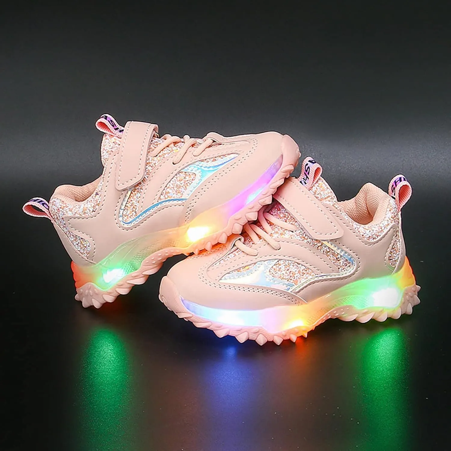 Toddler Baby Boys Girls Sneakers LED Light Up Shoes Comfortable Breathable Non Slip Walking Running Sport Shoes
