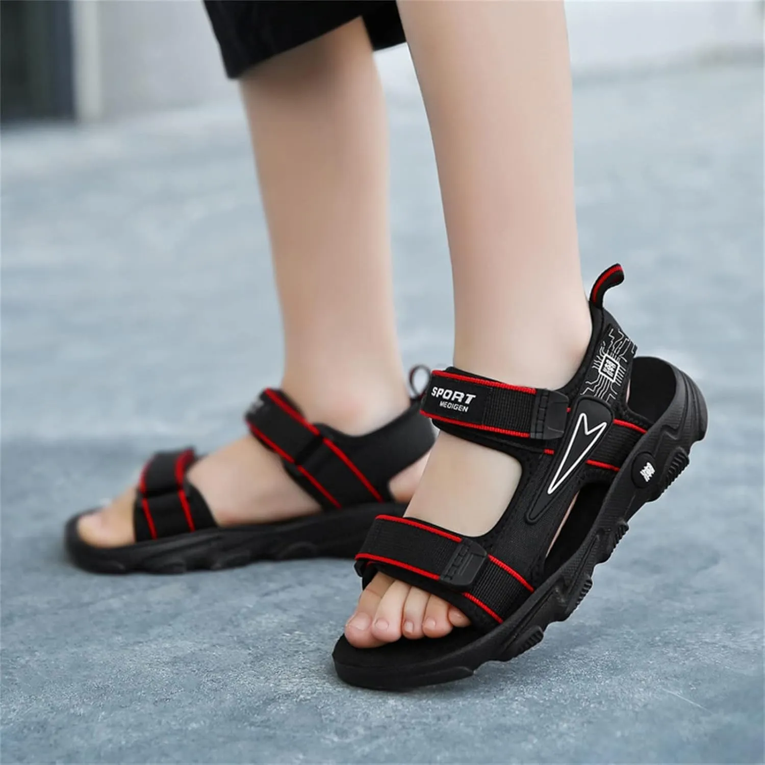 Toddler Kids Light-Weight Adjustable Straps Summer Casual Sandals Sports Boys Thick Bottom Toddler Boy Water Shoes
