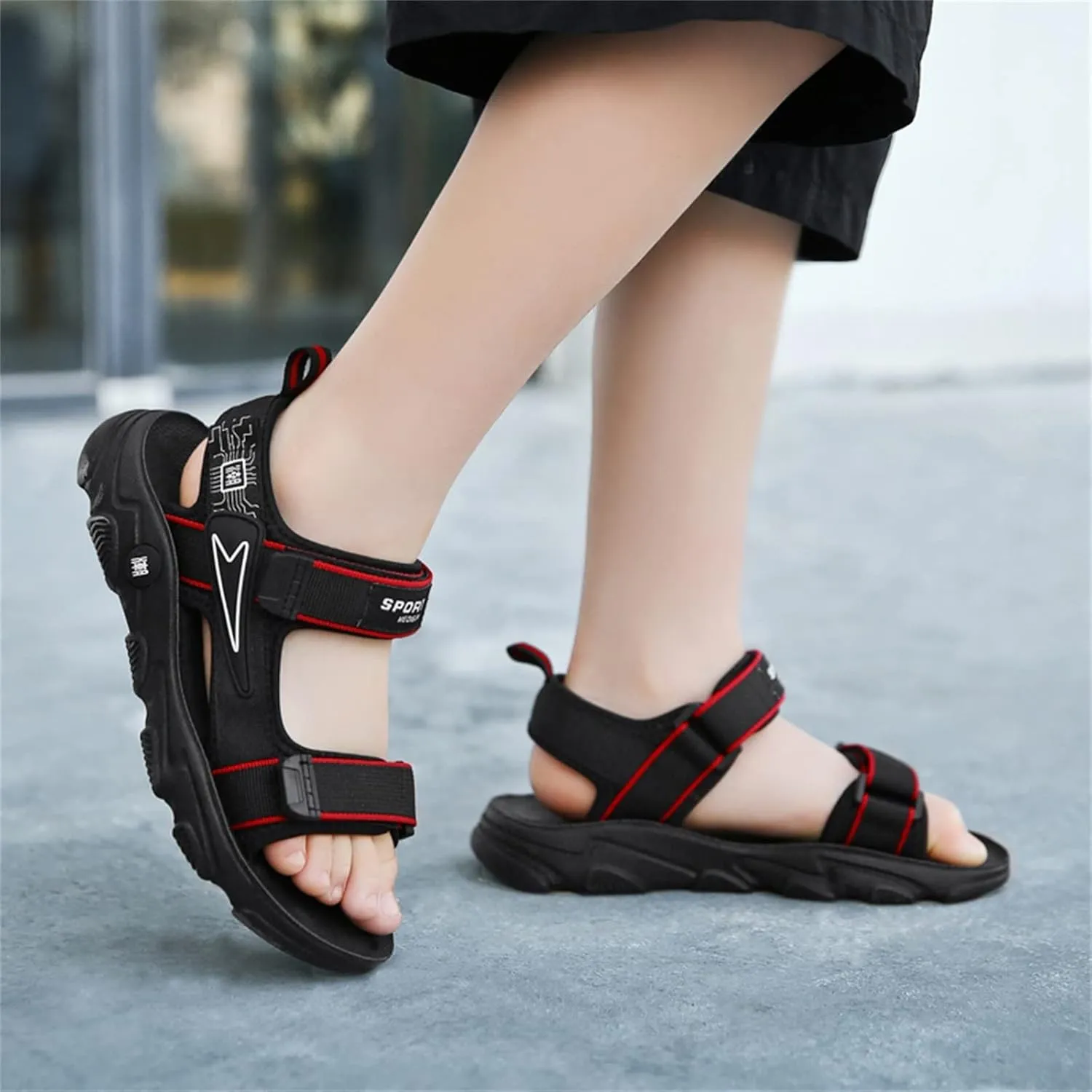 Toddler Kids Light-Weight Adjustable Straps Summer Casual Sandals Sports Boys Thick Bottom Toddler Boy Water Shoes