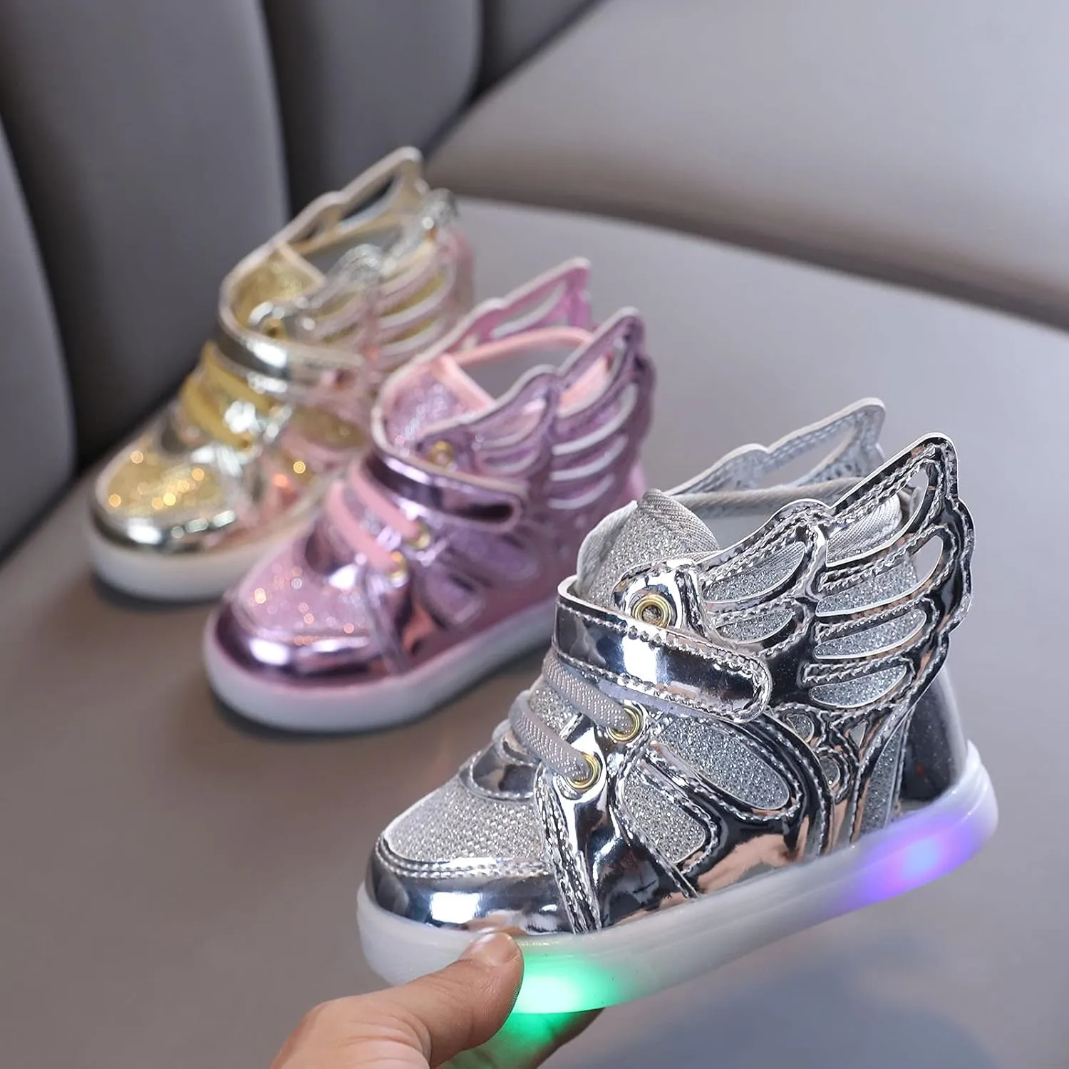 Toddler Led Shoes Light Up Sneakers Boys Girls Flashing Running Sneakers Breathable Casual Sport Walking Shoes