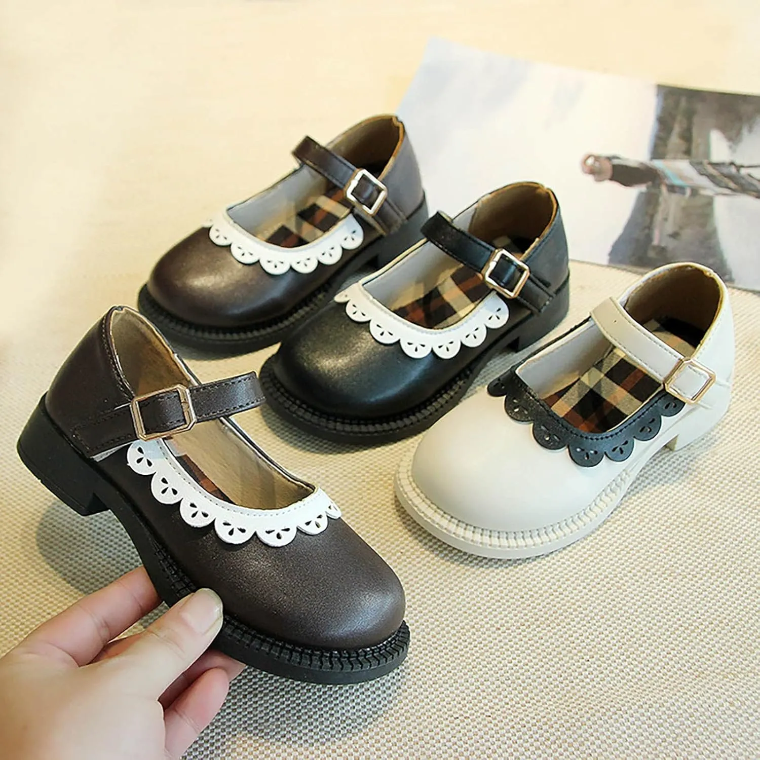 Toddler Shoes Little Child Girl's Leather Soft Soled Princess Shoes Little Girl Casual Fashion Shoes