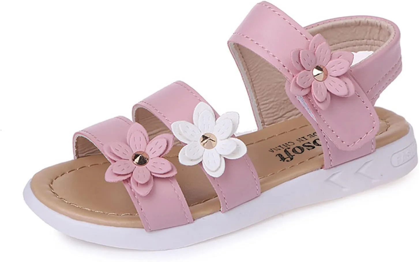 Toddler Slip on Shoes Girls Shoes Toddler Non-Slip Baby Cross Rubber Kids Flower Toddler Girl Fringe Sandals