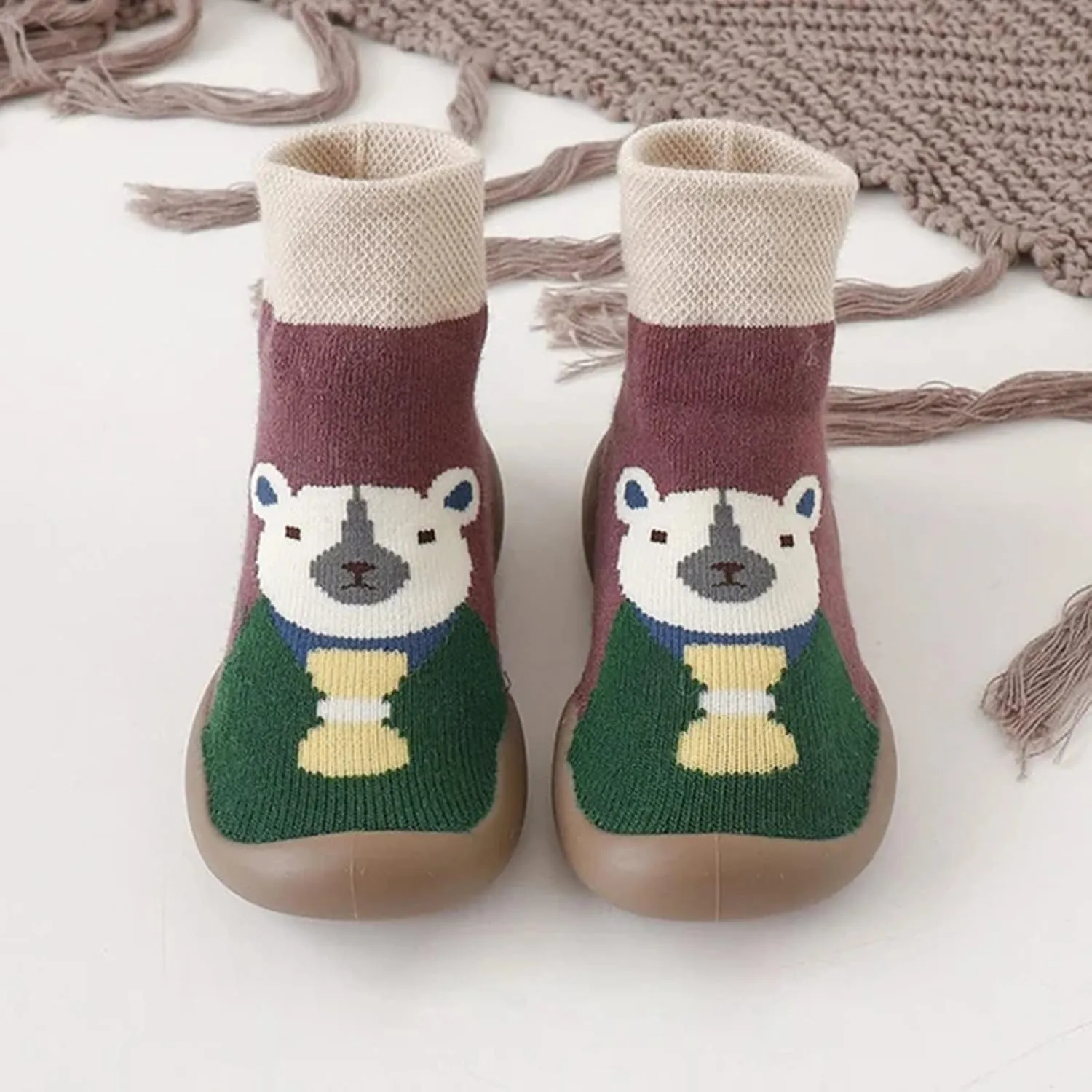 Toddler Sock Shoes,Baby Winter Warm Shoes Cartoon Christmas Deer Shape Shoes Baby Soft Sole Shoes Baby Shoes
