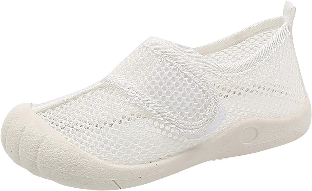 Toddler Water Shoes Anti Kick Kids Mesh Soft Barefoot Beach Solid Color Surfing Yoga Adjustable Sandals Slippers