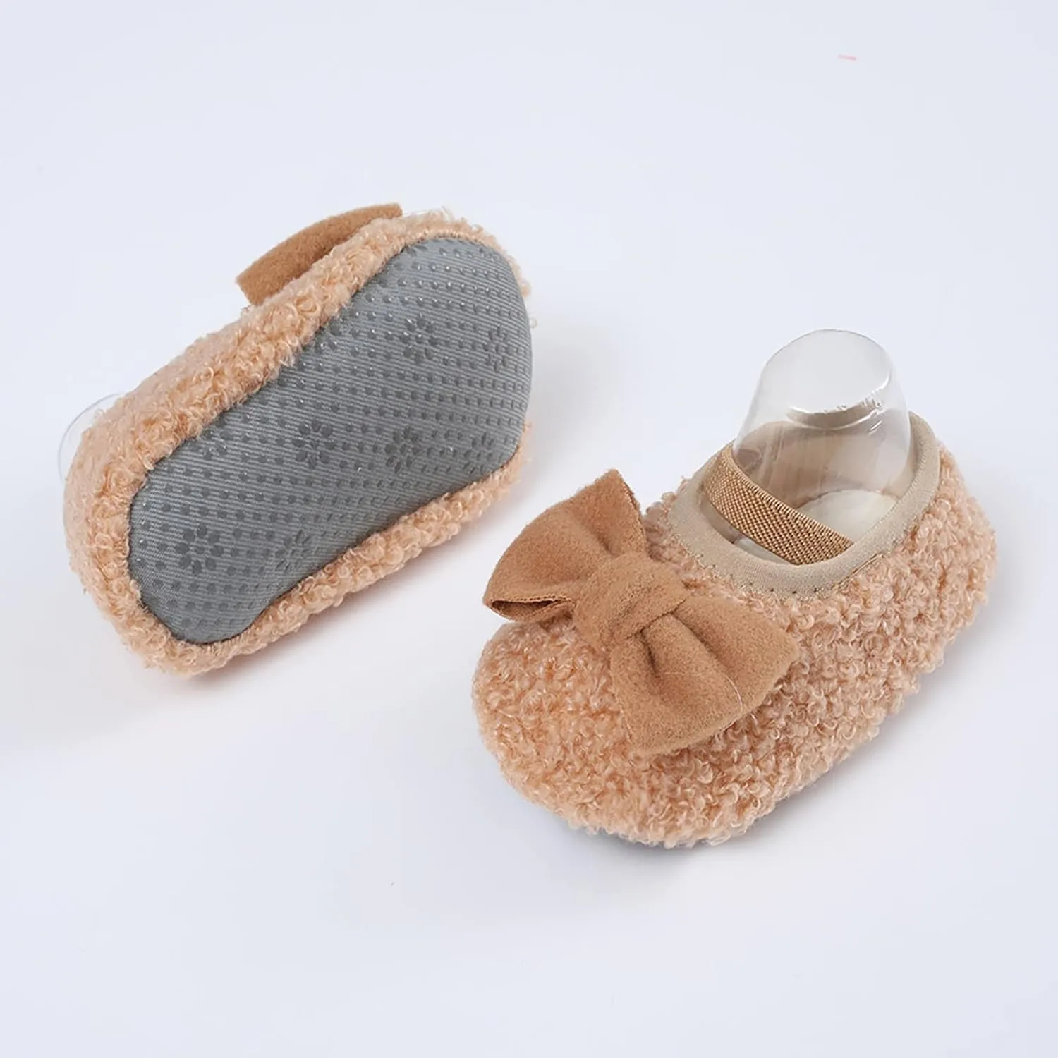 Warm Shoes for Baby Girls and Boys Soft Comfortable Shoes Infant Toddler Bowknot Warming Shoes Boy Slip on Shoe