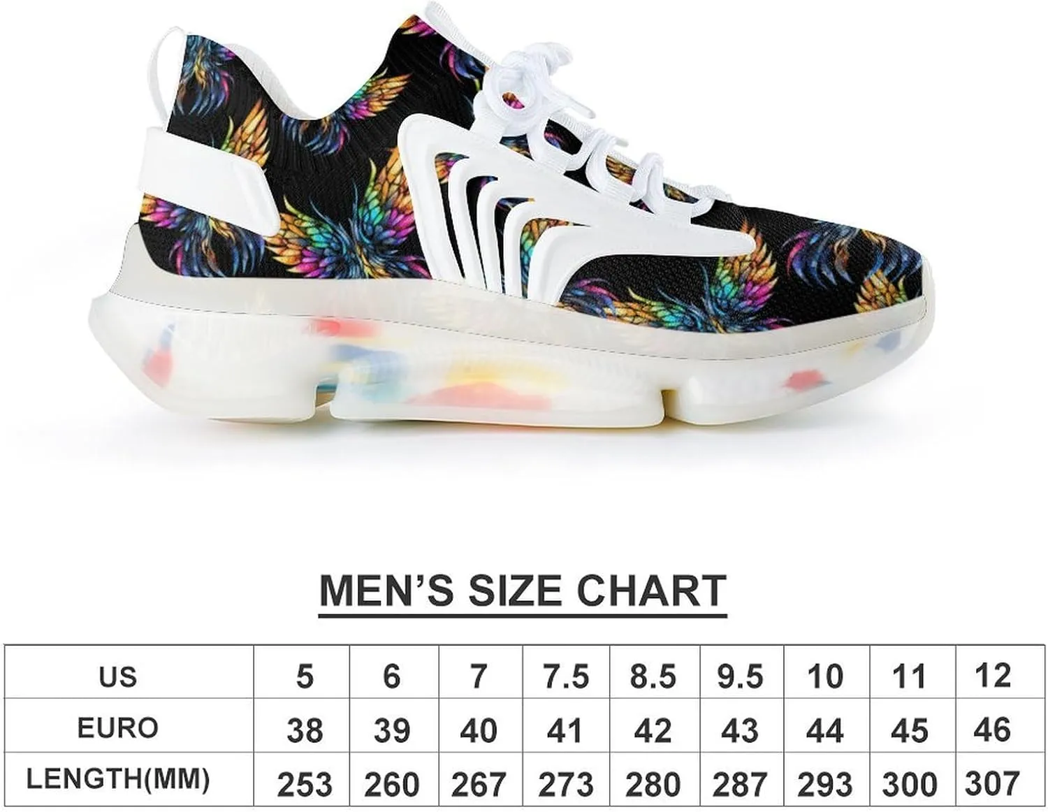 Wings of The Dragon Mens Sneakers Running Shoes Lightweight Athletic Shoes for Jogging Walking Gym