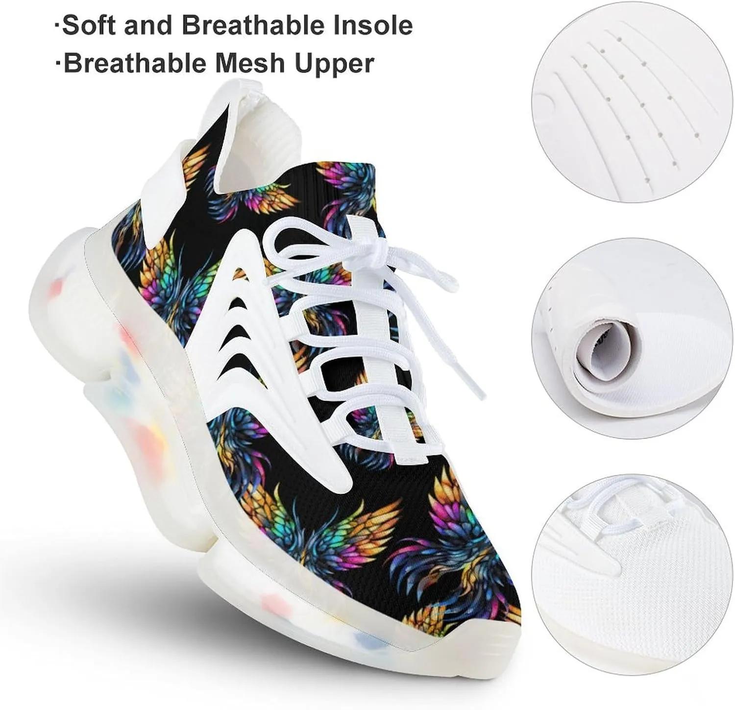 Wings of The Dragon Mens Sneakers Running Shoes Lightweight Athletic Shoes for Jogging Walking Gym