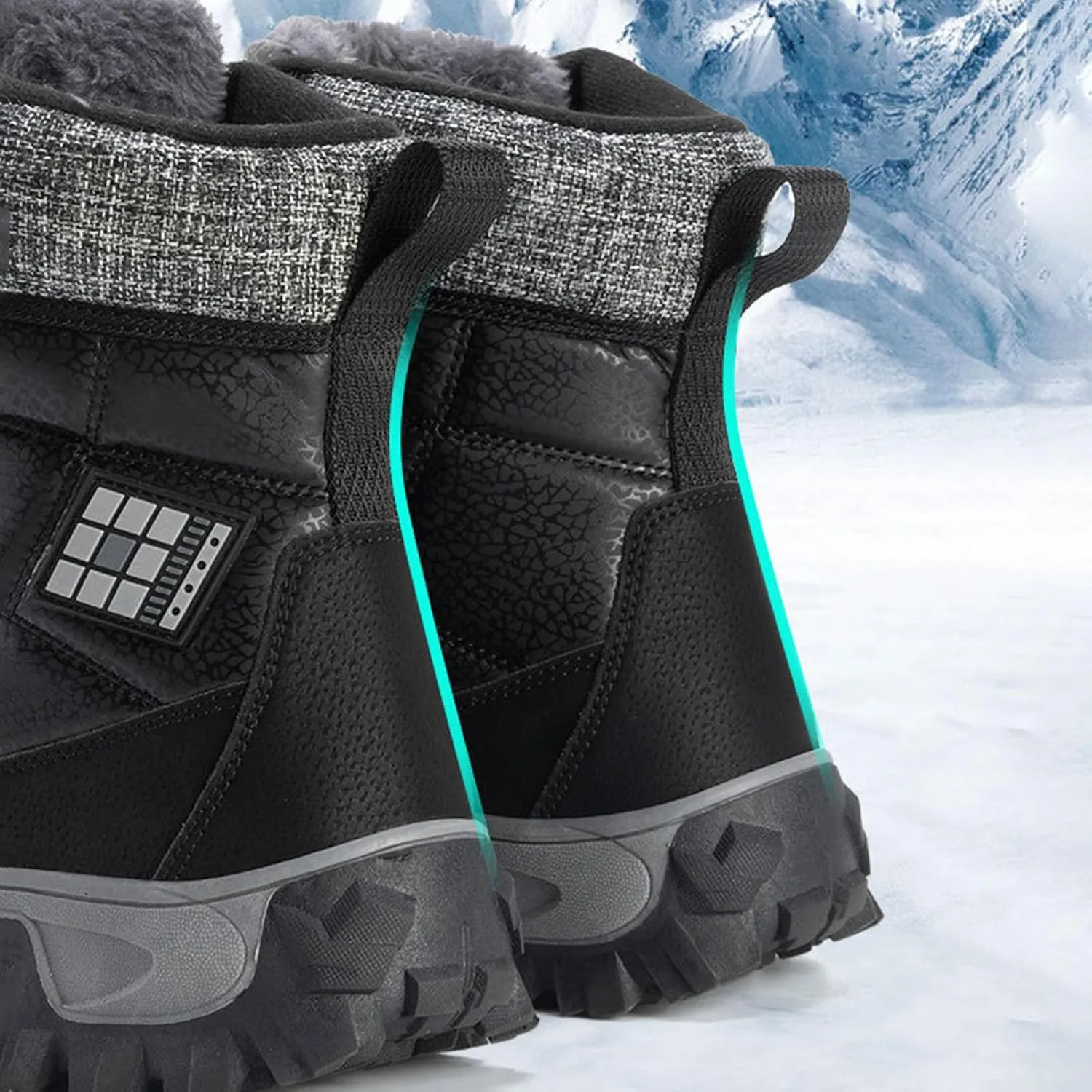 Winter Boots For Women Furry Snow Boots Wide Width Ankle Boots Fur Lined Warm Boots Waterproof Combat Boots