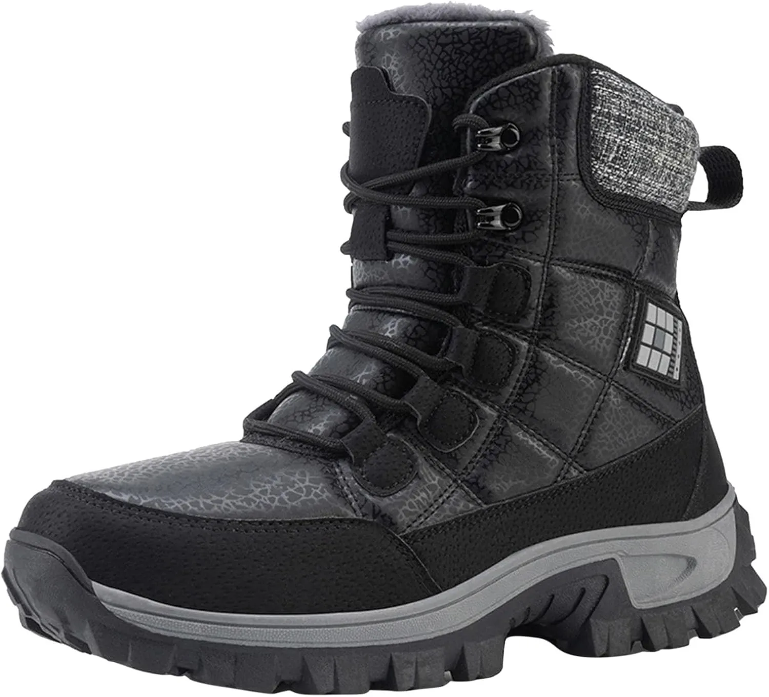 Winter Boots For Women Furry Snow Boots Wide Width Ankle Boots Fur Lined Warm Boots Waterproof Combat Boots