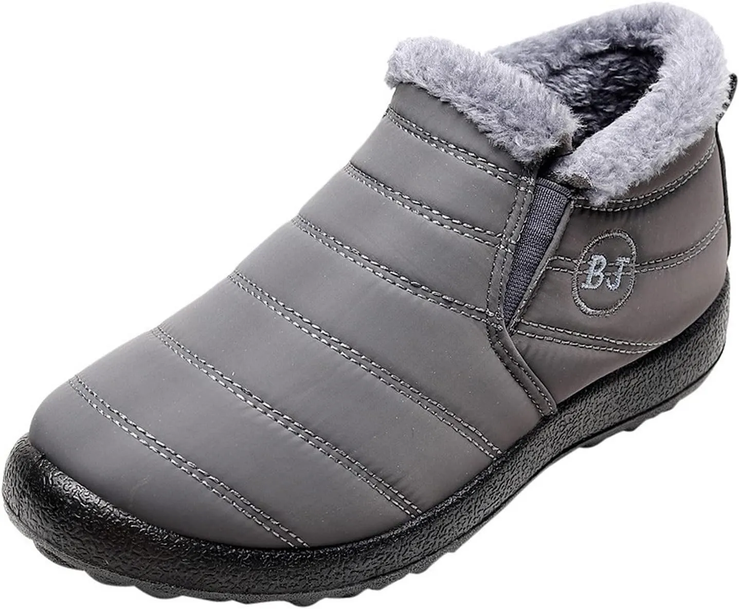 Winter Snow Boots for Women Slip On Short Boots Warm Fleece Lined Width Wide Boot Insulated Comfortable Outdoor Walking Shoes Flat Heel Ankle Booties Water-proof Winter Booties Shoes