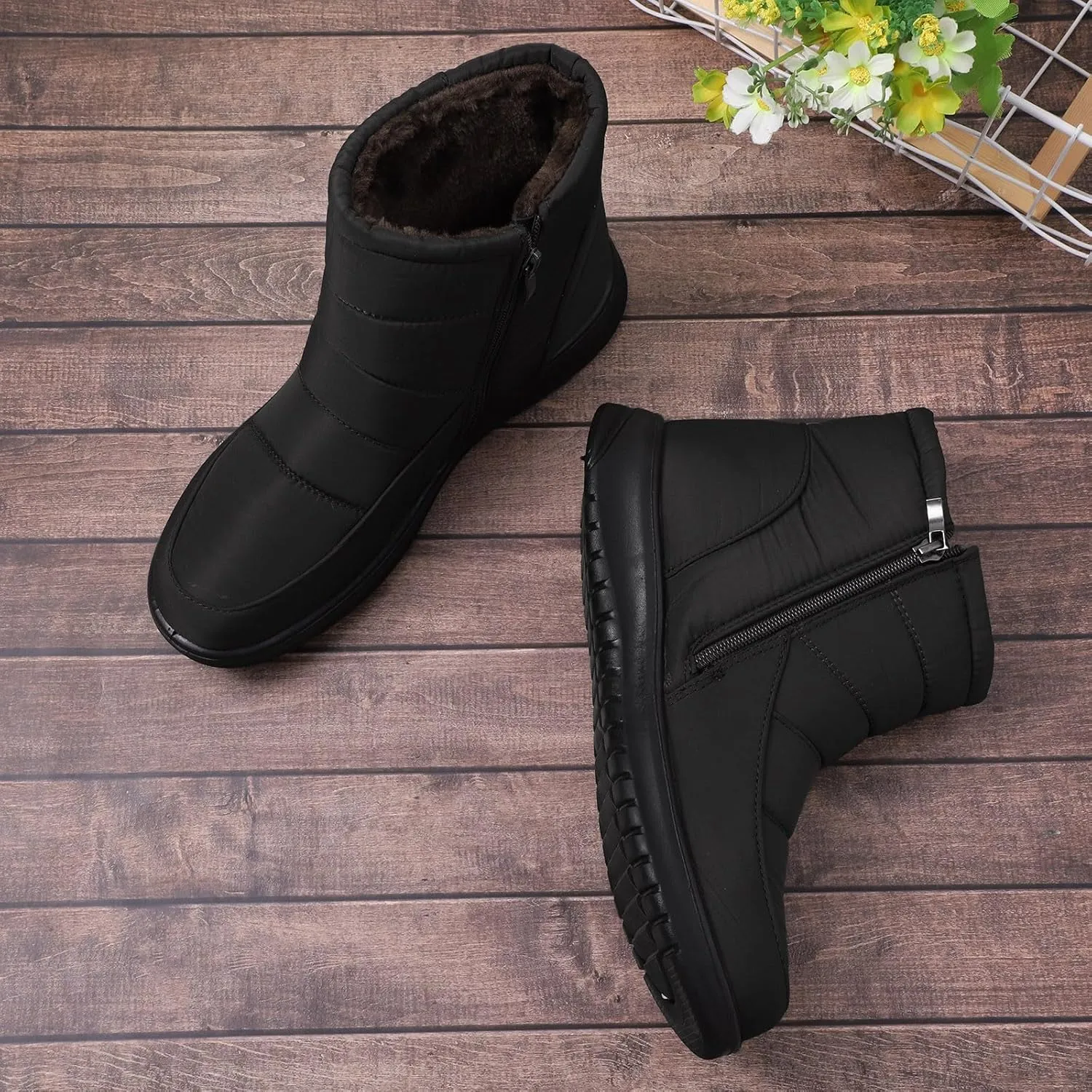 Women Booties Cow Print Boots for Women Women's Work Boots Round Toe Booties for Women Women'S Leather Ankle Boots Low Heels Zipper Winter Booties Gray Dressy Booties Women Ankle Boots