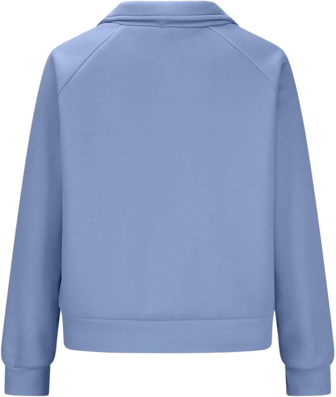 Women Casual Half Zip Sweatshirts 2024 Fall Trendy Long Sleeve Loose Tops Y2K Cropped Pullover Oversized Preppy Clothes
