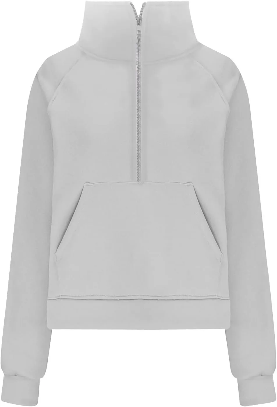 Women Half Zip Cropped Hoodies Fleece Quarter Zip Up Pullover Sweatshirts Winter Clothes 2023 Outfits Sweater