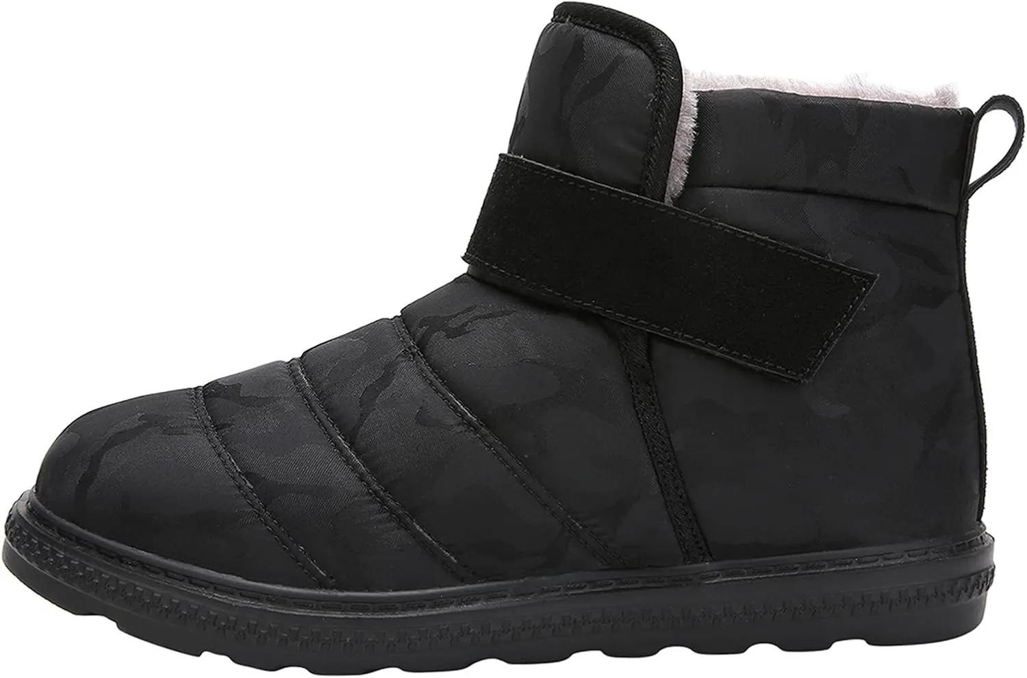 Women Snow Boots Winter Shoes with Fleece Lined Warm Slip On Boots for Women Water-proof Booties Comfortable Outdoor Anti Slip Shoes Platform Boots Fuzzy Ankle Booties with Hook Loop