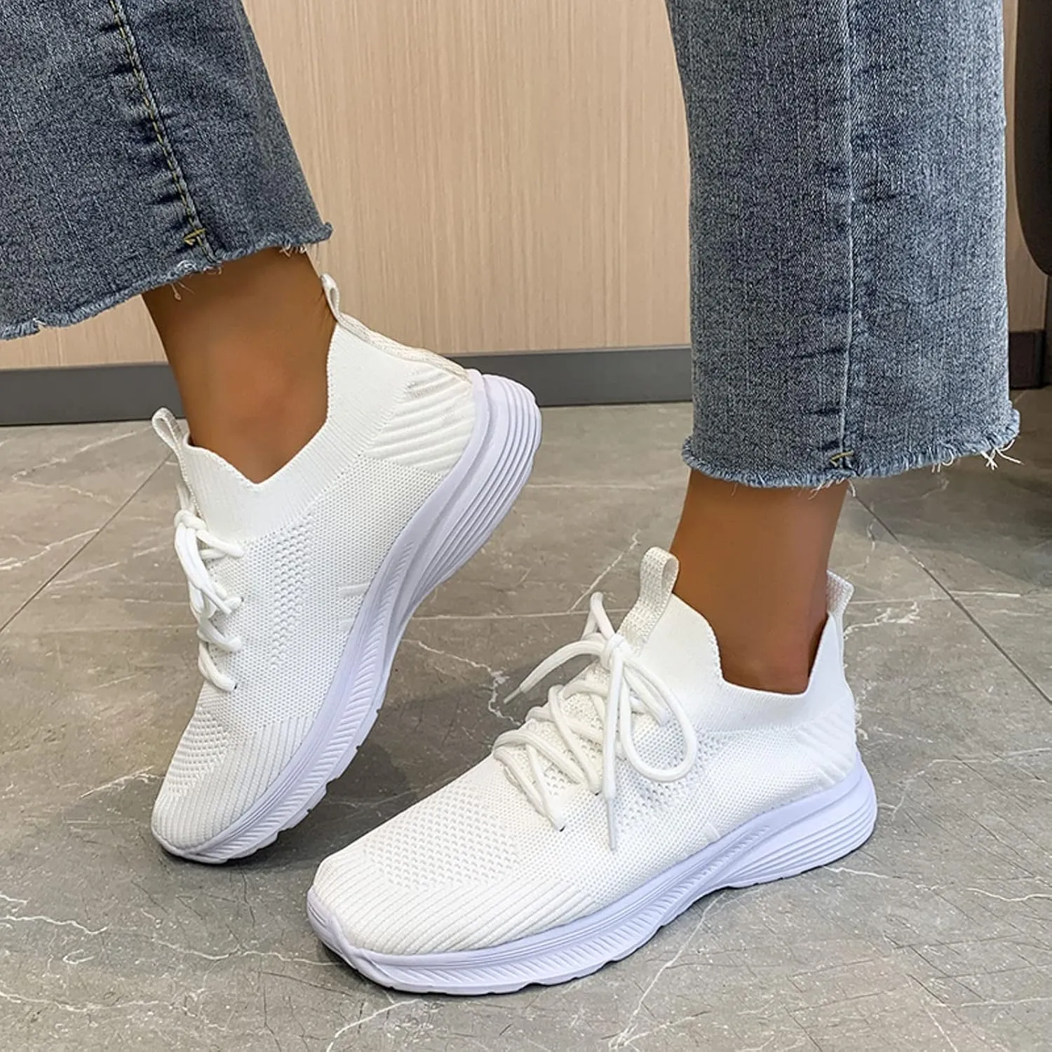 Womens Breathable Slip On Shoes Casual Comfortable Walking Sneakers Lightweight Canvas Flats Non Slip Loafers