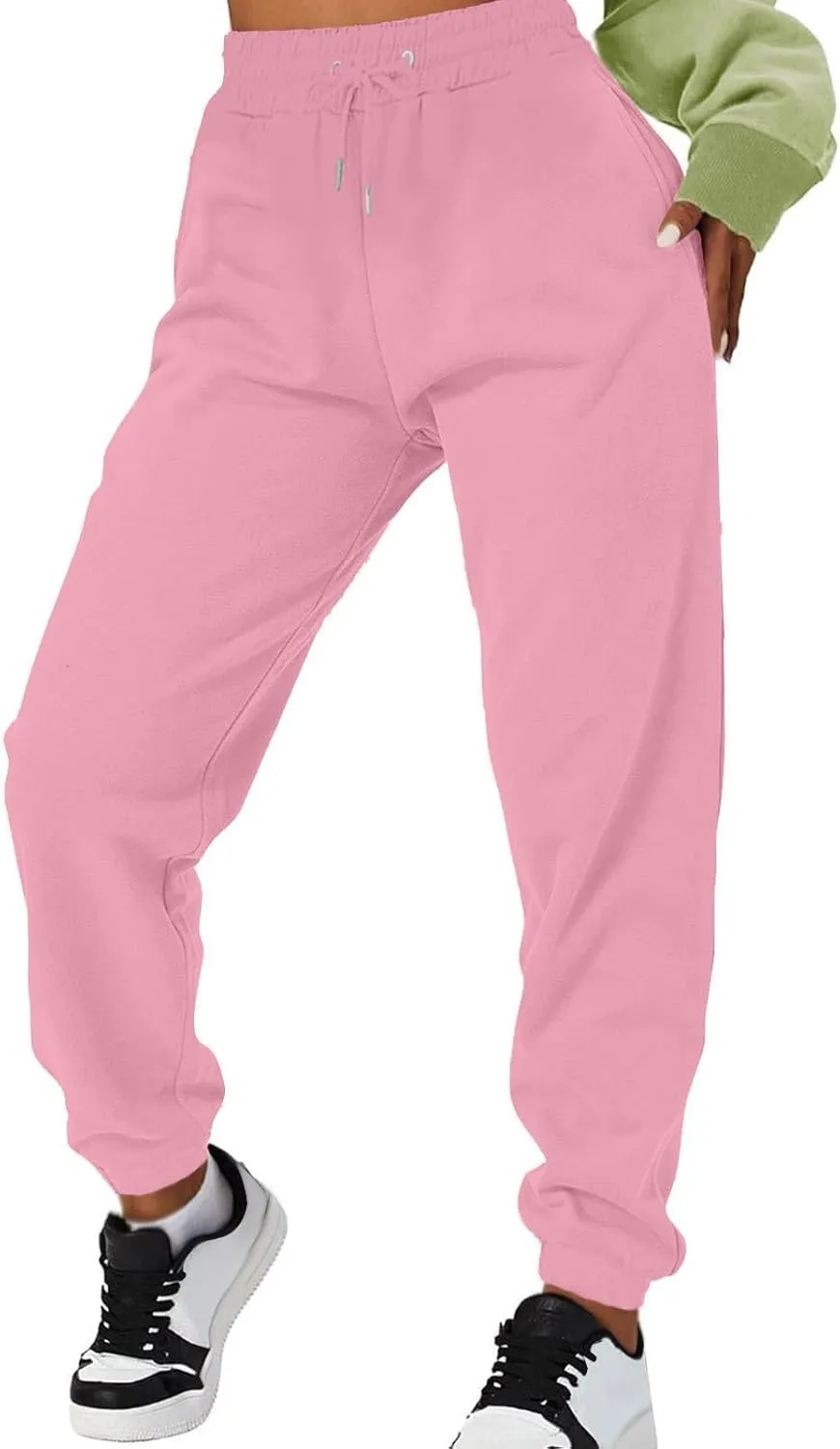 Womens Cargo Sweatpants Joggers Pants Workout High Waisted Yoga Pants with Pockets Lounge Trousers