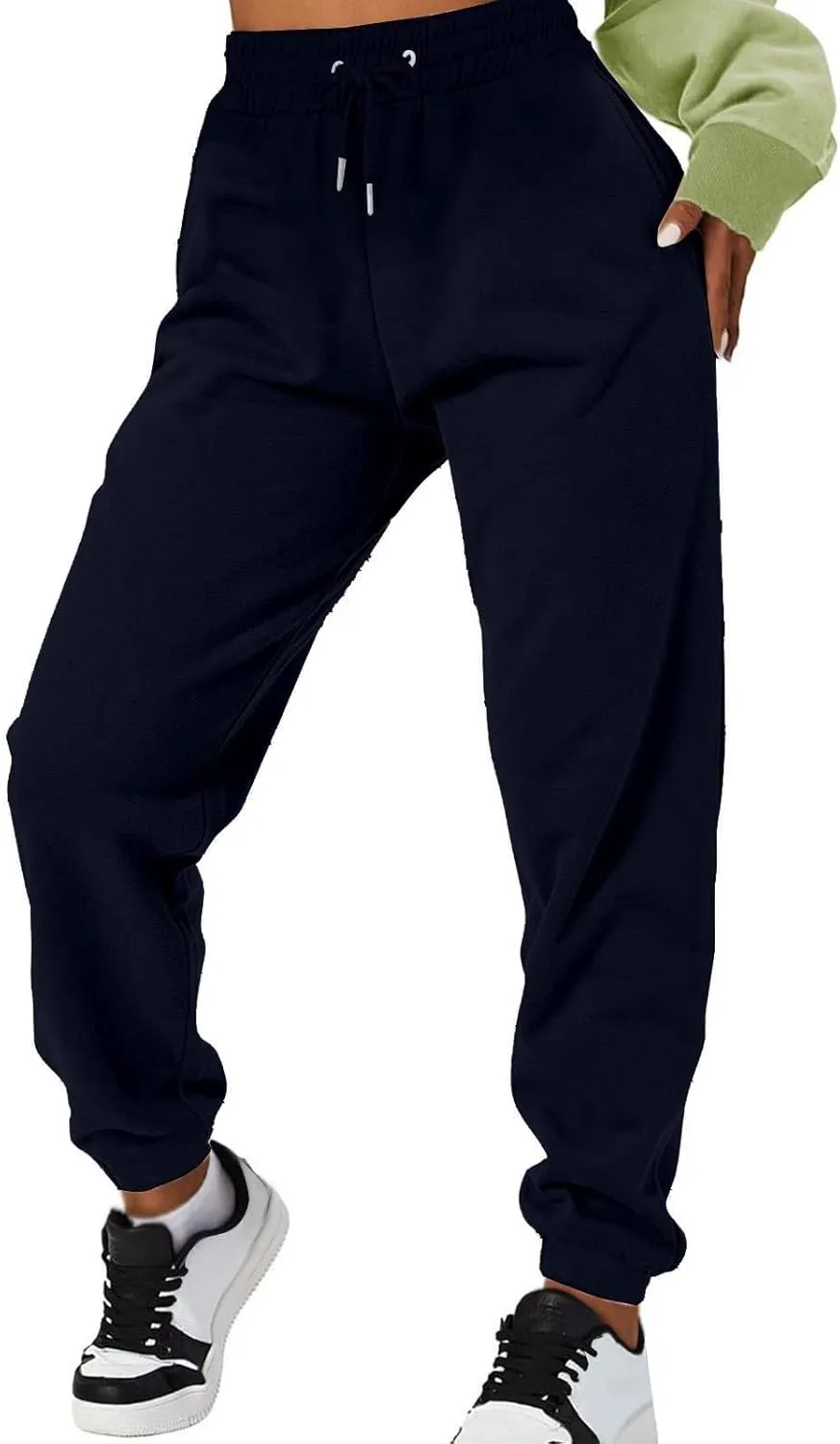 Womens Cargo Sweatpants Joggers Pants Workout High Waisted Yoga Pants with Pockets Lounge Trousers