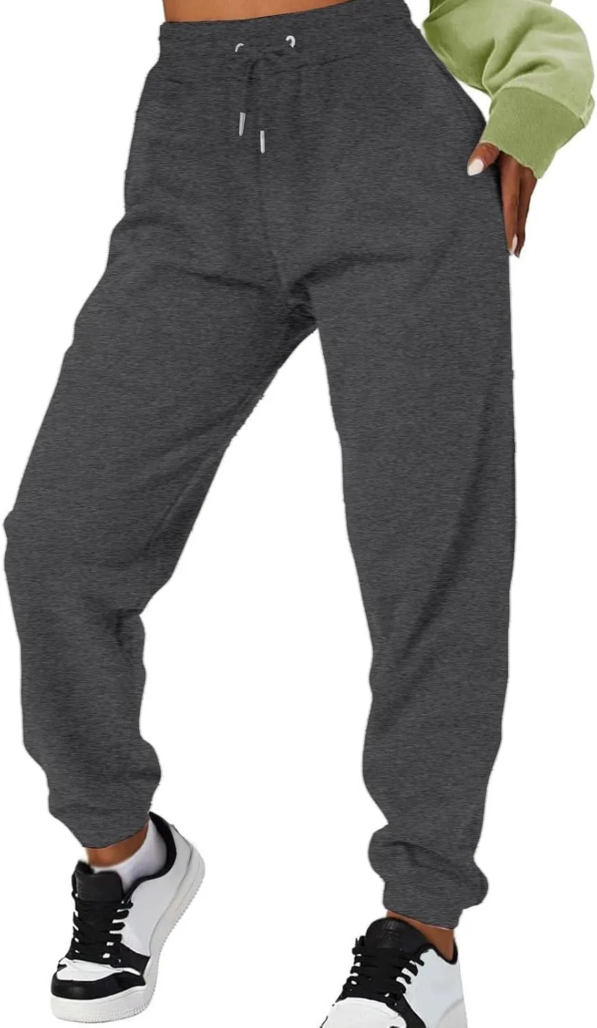 Womens Cargo Sweatpants Joggers Pants Workout High Waisted Yoga Pants with Pockets Lounge Trousers