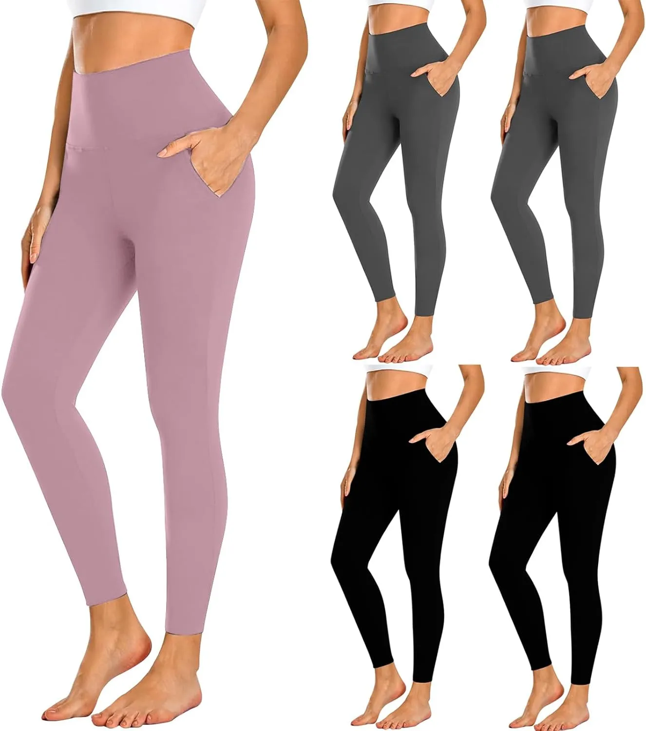Women's Compression Leggings Sports Workout Leggings Yoga Pants High Waist Tummy Control No Front Seam Leggings