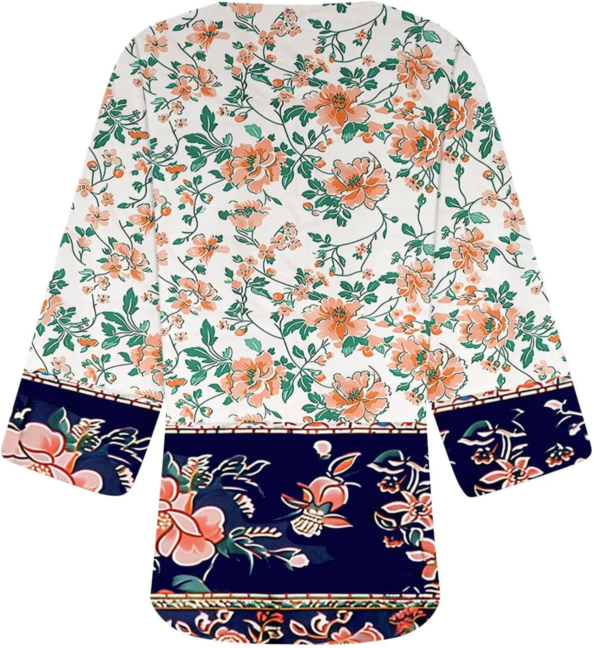 Women's Kimono Beach Cover Up Summer Chiffon Cardigan Lightweight HALF SLEEVE Loose Capes Floral Top Blouses (S-2Xl)