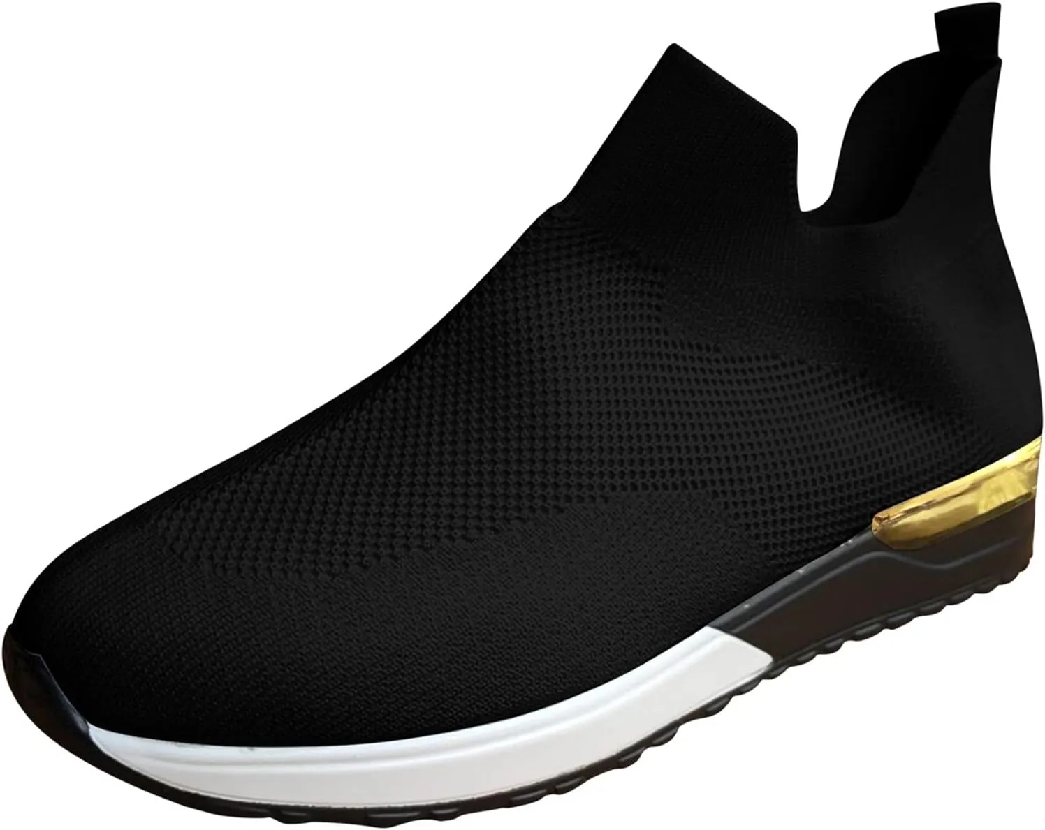 Womens Running Shoes Slip-on Walking Sneakers Walking Shoes Women Arch Support Black Casual Shoes Black Platform Sneaker Steel Toe Tennis Shoe Casual Loafers