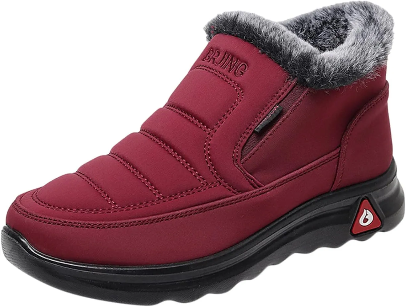 Womens Snow Boots Winter Warm Ankle Boots Platform Sneakers for Women Ladies Waterproof Outdoor Fur Lined Shoes Comfortable Slip On Walking Hiking Shoes Wide Width Winter Boots