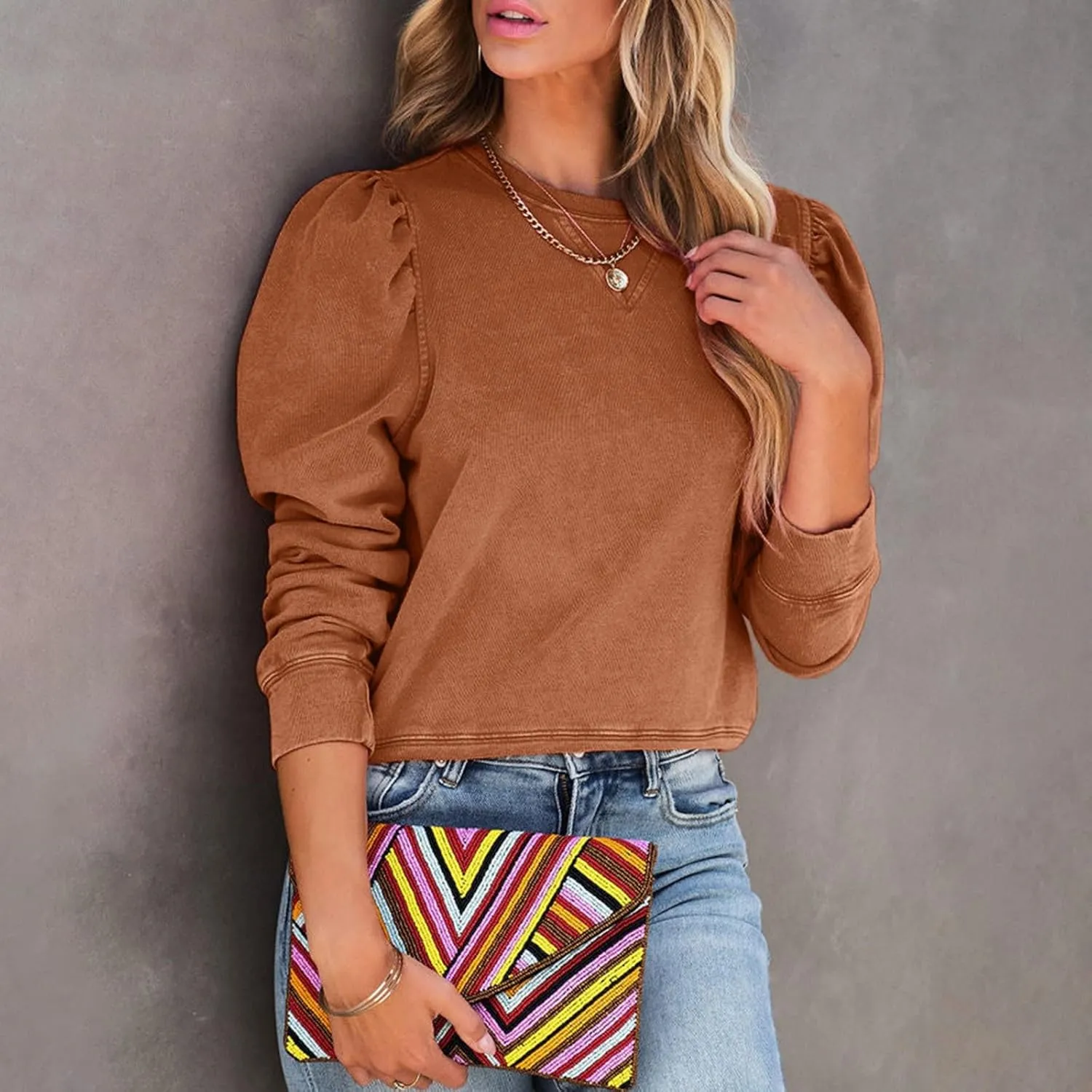 Women'S Sweatshirts Oversized Sweatshirt Women Cropped Sweatshirt Women's Casual Sweatshirts Long Sleeve Pullover