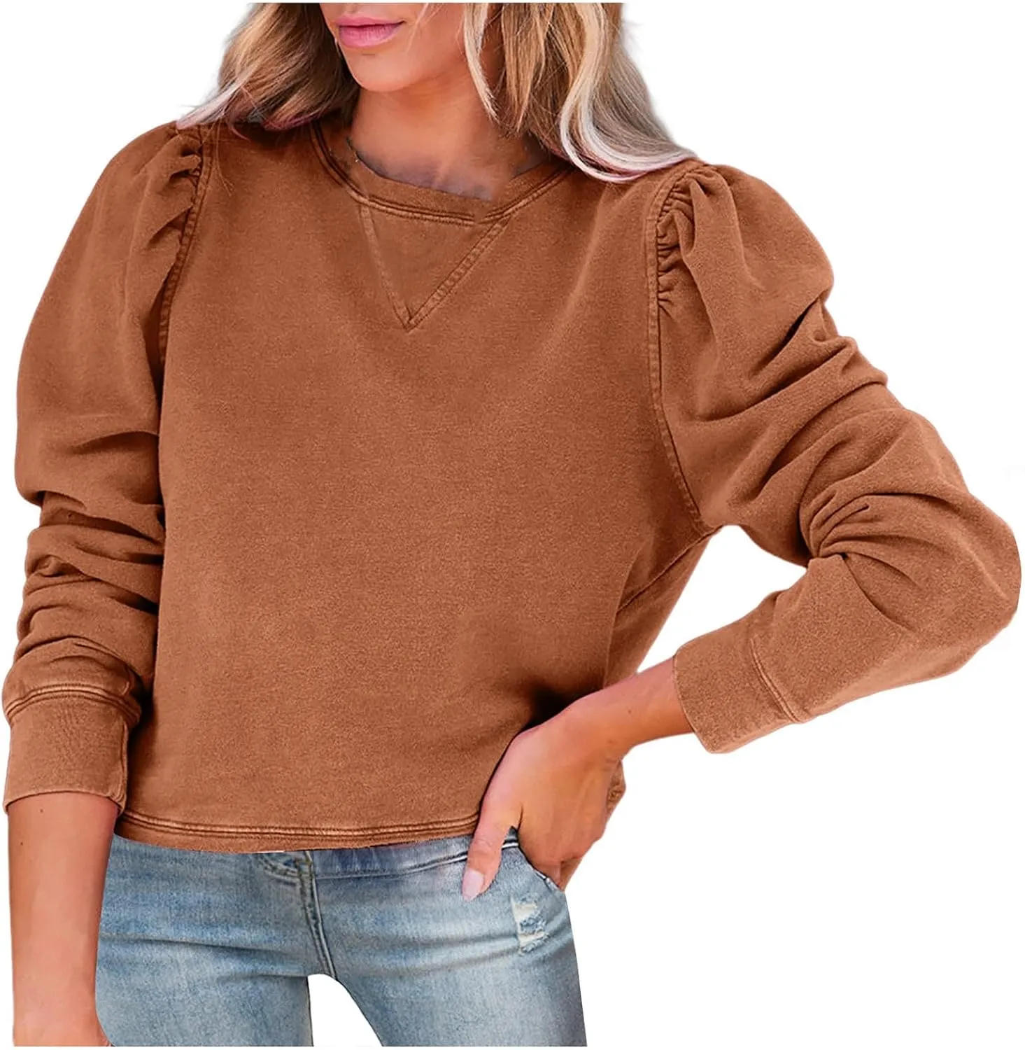 Women'S Sweatshirts Oversized Sweatshirt Women Cropped Sweatshirt Women's Casual Sweatshirts Long Sleeve Pullover