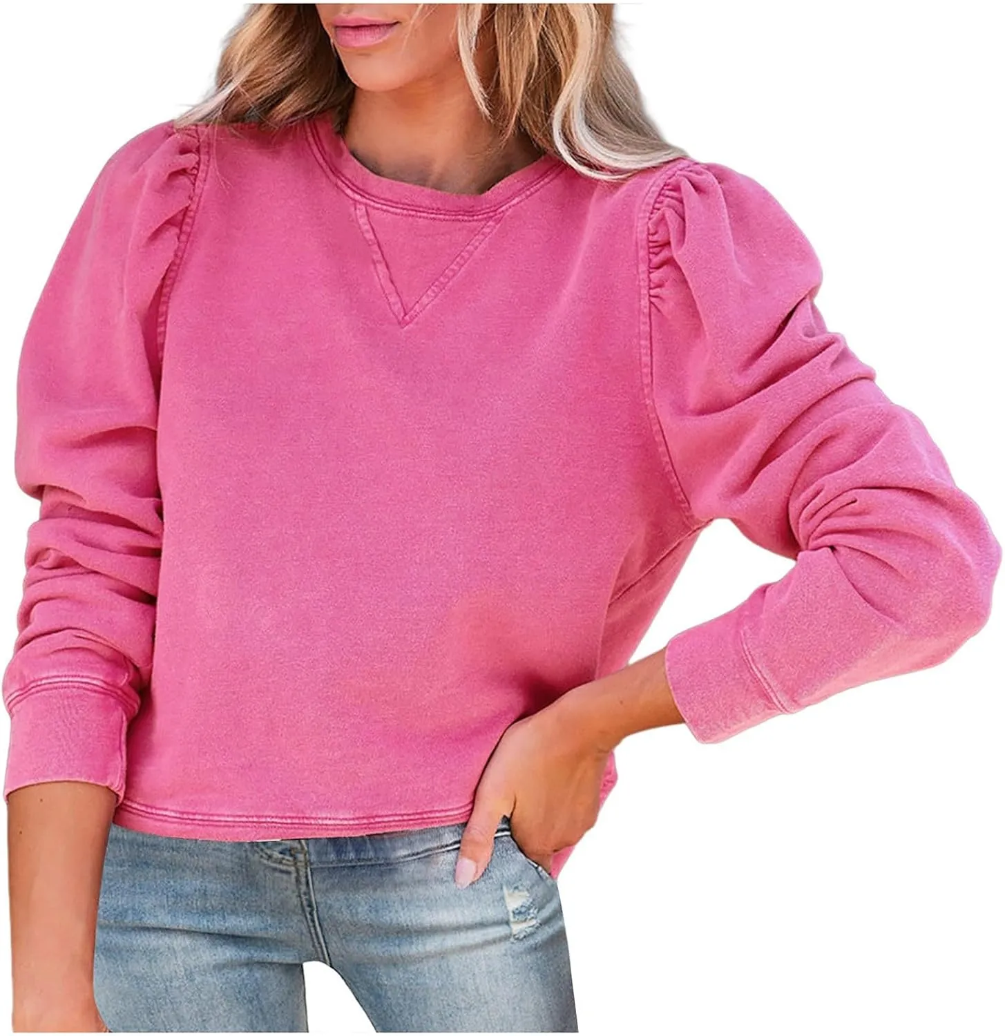 Women'S Sweatshirts Oversized Sweatshirt Women Cropped Sweatshirt Women's Casual Sweatshirts Long Sleeve Pullover
