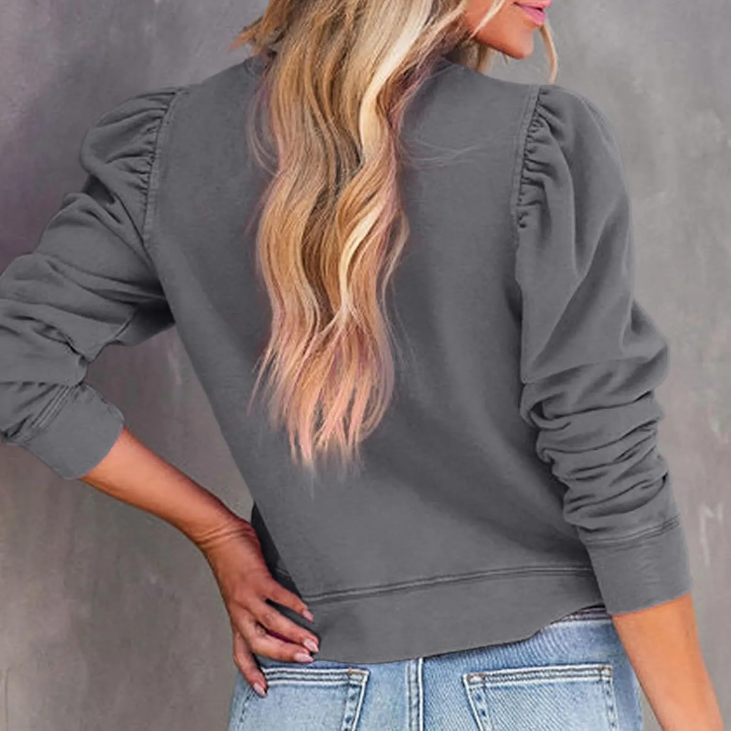 Women'S Sweatshirts Oversized Sweatshirt Women Cropped Sweatshirt Women's Casual Sweatshirts Long Sleeve Pullover