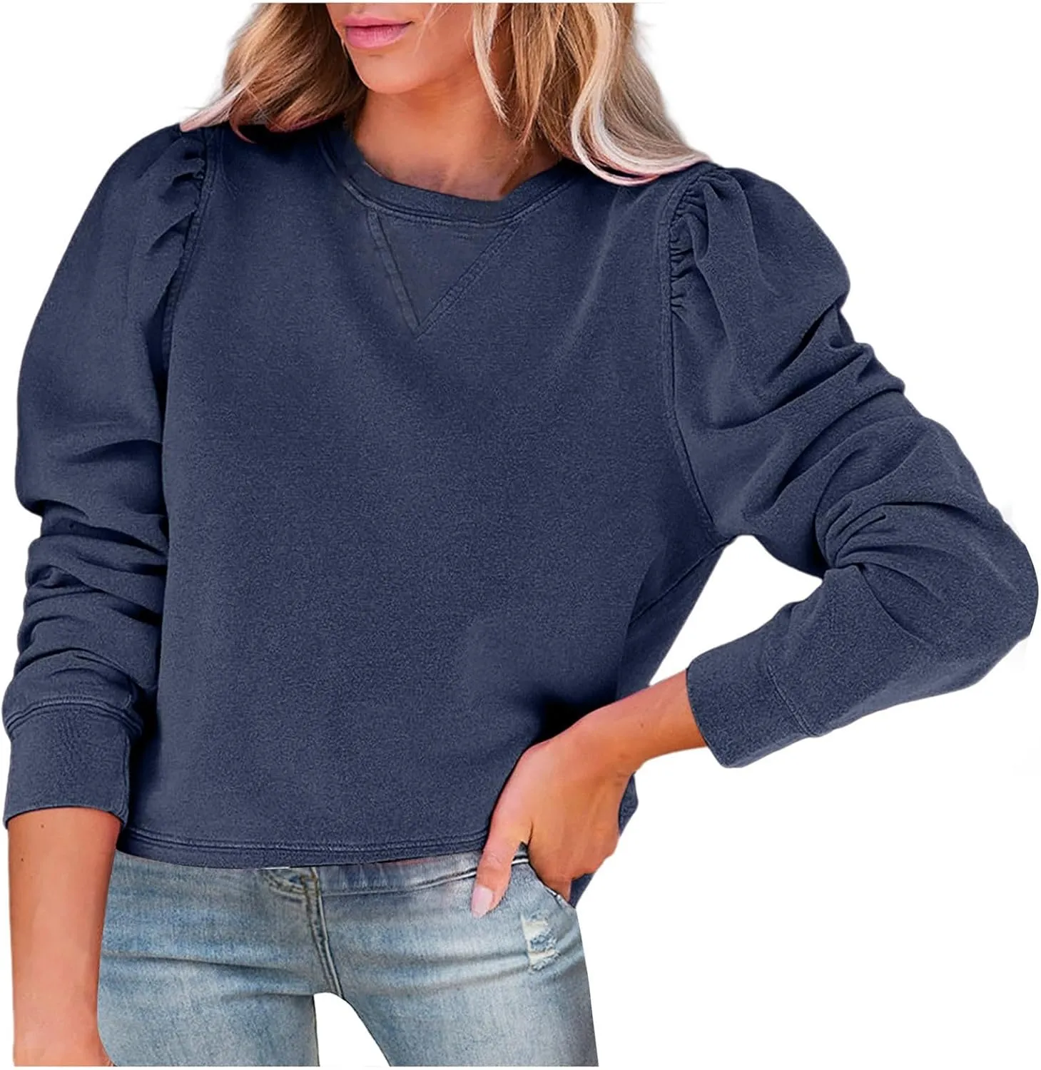 Women'S Sweatshirts Oversized Sweatshirt Women Cropped Sweatshirt Women's Casual Sweatshirts Long Sleeve Pullover