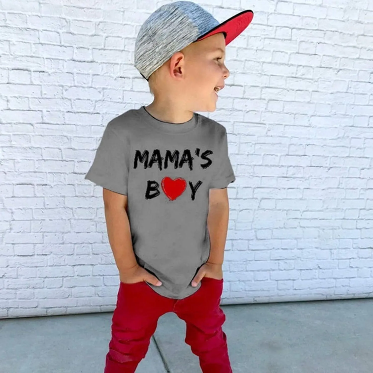 Youth Shirts Sleeve T-Shirts Kids Toddler Boys Letter Tops Tee Mother's Short Boys Tops