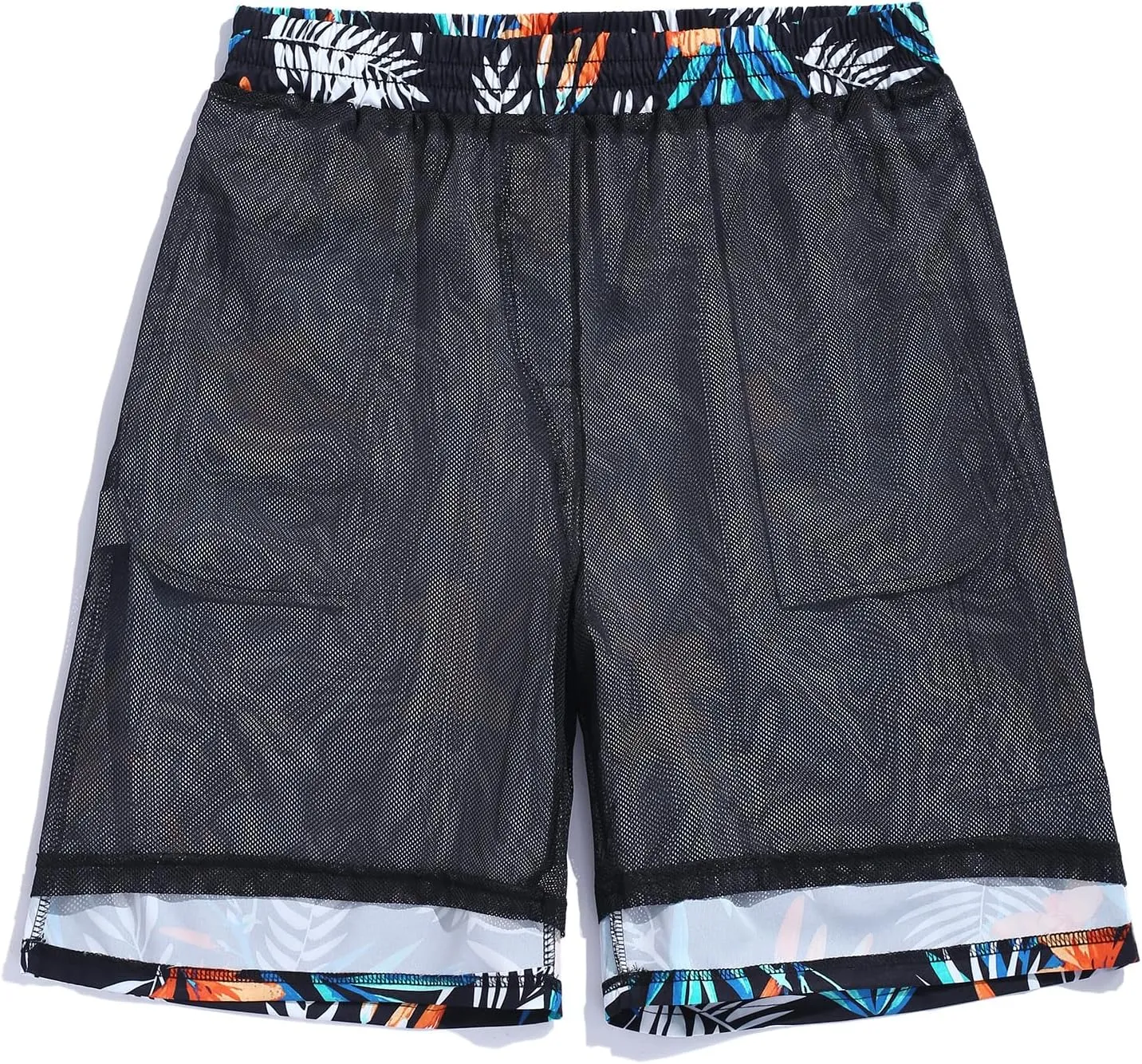 ZAFUL Mens Swim Trunks with Mesh Liner Quick Dry Swim Shorts with Pockets 2 in 1 Beach Shorts Elastic Waistband Board Shorts