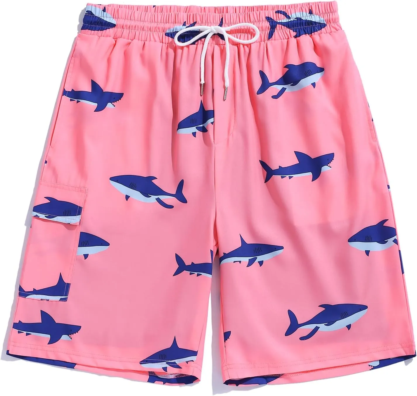 ZAFUL Mens Swim Trunks with Mesh Liner Quick Dry Swim Shorts with Pockets 2 in 1 Beach Shorts Elastic Waistband Board Shorts