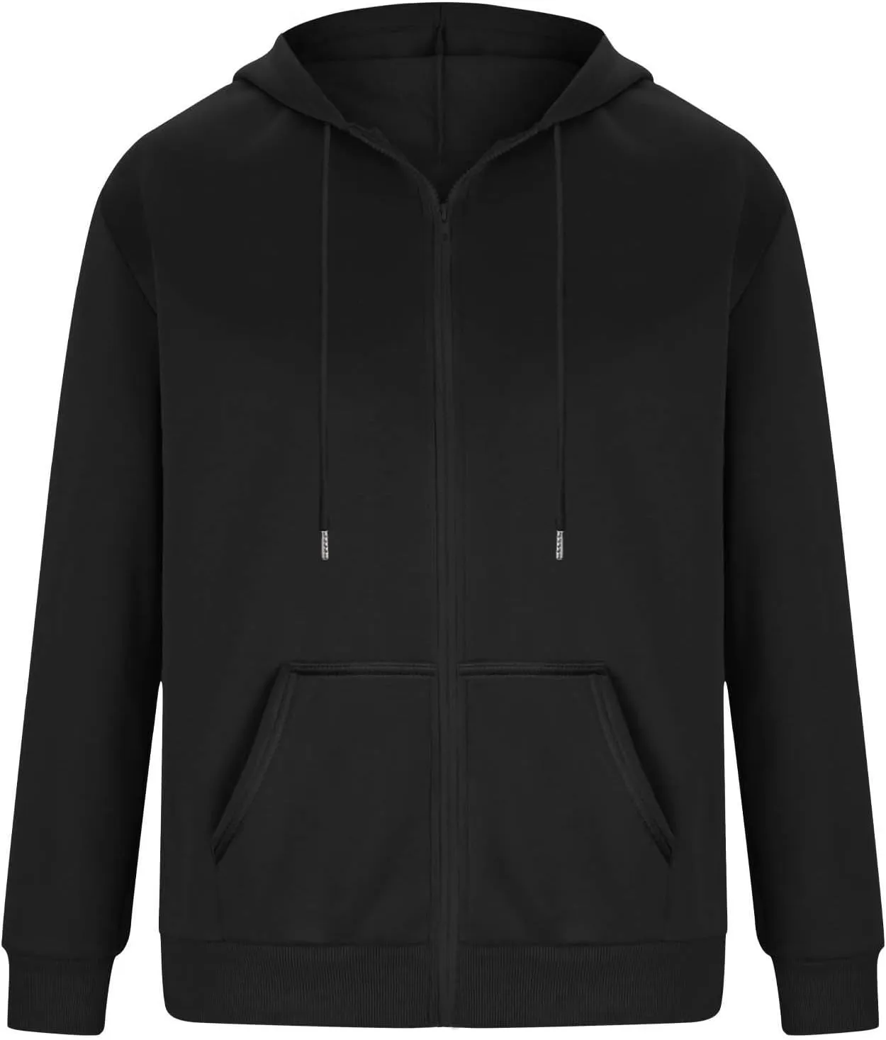 Zip up Sweatshirts for Men Fleece Lined with Pocket Hooded Sweatshirts Loose Fit Winter Lightweigt Athletic Jackets